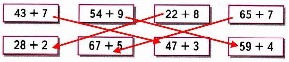 рабочая тетрадь номер 57 стр 47 математика 2 класс 57. Не вычисляя, соедини линией карточки, на которых записаны выражения с равными значениями.