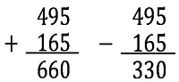 Догадайся, какое действие нужно выполнить с числами 495 и 165, чтобы получить 660, 330 стр 98 математика 3 класс 2 часть