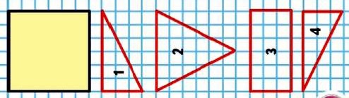 Из каких трех фигур можно составить квадрат номер 4 стр 37 математика