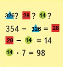 354 - треугольник = квадрат головоломка на стр 95 математика 4 класс 2 часть