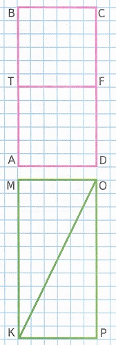 номер 338 Сравни площади прямоугольников ABCD и KMOP