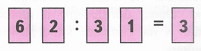 62 : 31 = 3 переставь карточки стр 78 математика 4 класс 1 часть