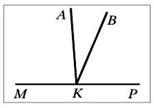 математика 5 класс номер 6. Из вершины развёрнутого угла МКР, изображённого на рисунке, проведены лучи КА и КВ так