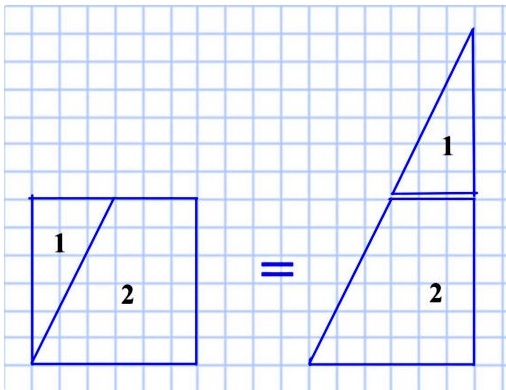 математика 5 класс номер 377. Как надо разрезать квадрат на треугольник и четырёхугольник, чтобы из них можно было сложить треугольник?