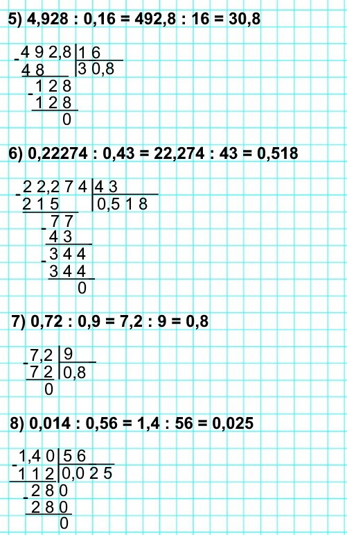 5) 4,928 : 0,16 математика 5 класс решение номера 977